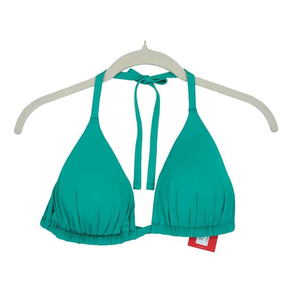 NWT Spanx Triangle Bikini Swim Top Mystic Green‎ Size L - Picture 2 of 4